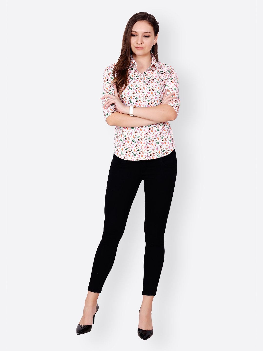 SCORPIUS WHITE PRINTED SHIRT