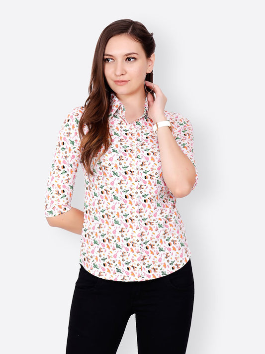 SCORPIUS WHITE PRINTED SHIRT