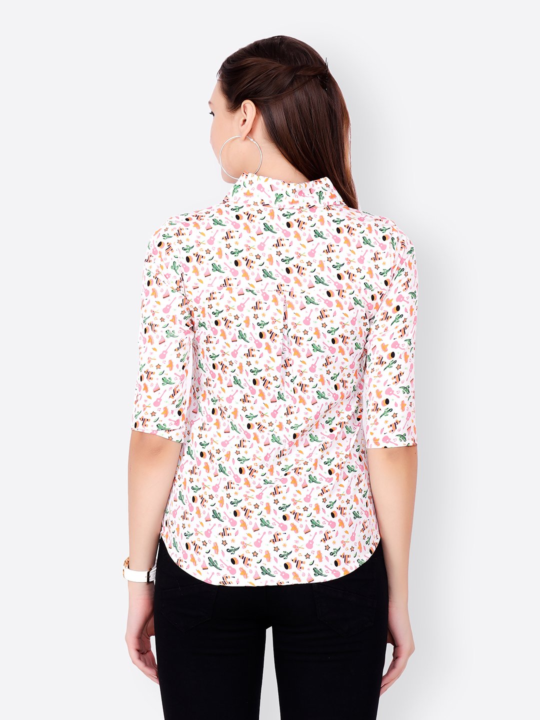 SCORPIUS WHITE PRINTED SHIRT