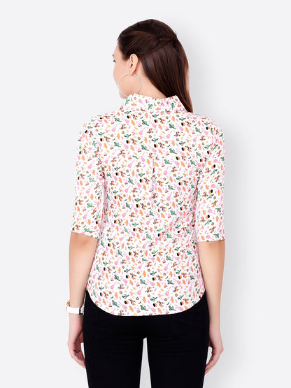 SCORPIUS WHITE PRINTED SHIRT