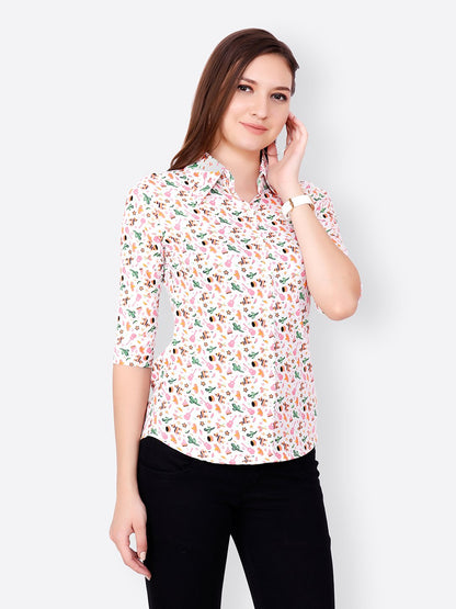SCORPIUS WHITE PRINTED SHIRT