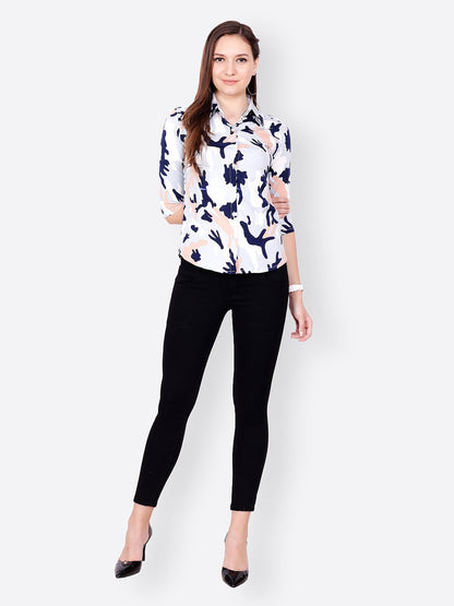 SCORPIUS WHITE PRINTED SHIRT