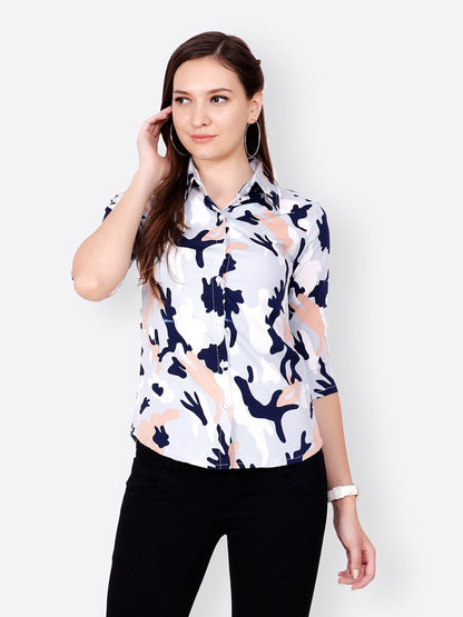 SCORPIUS WHITE PRINTED SHIRT