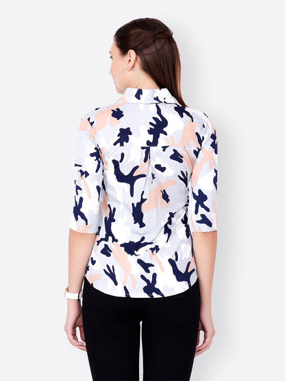 SCORPIUS WHITE PRINTED SHIRT