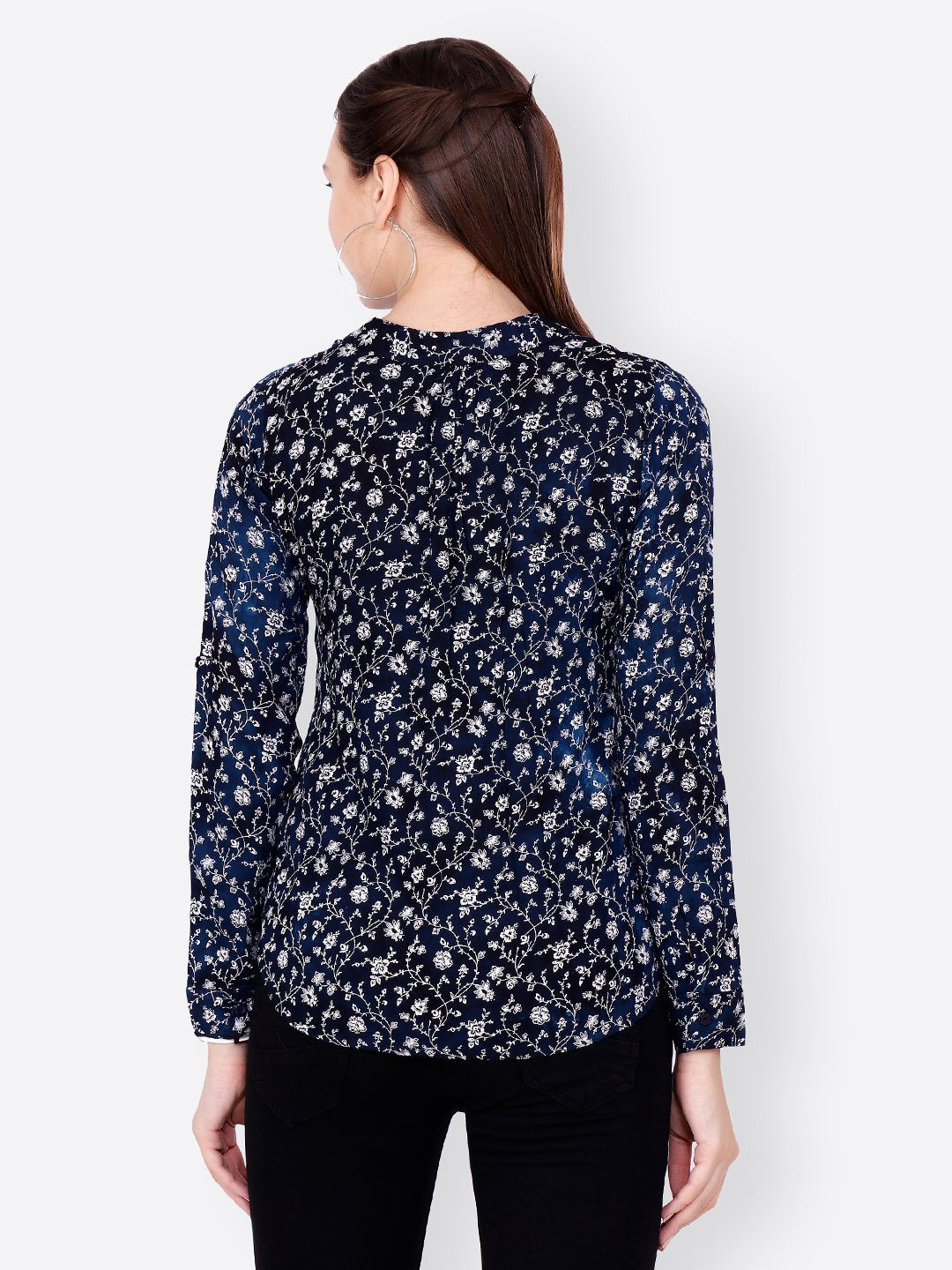 SCORPIUS NAVY BLUE PRINTED SHIRT