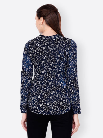 SCORPIUS NAVY BLUE PRINTED SHIRT