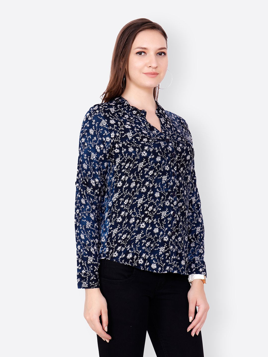 SCORPIUS NAVY BLUE PRINTED SHIRT