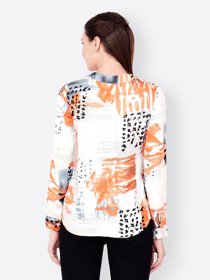 SCORPIUS ORANGE PRINTED SHIRT