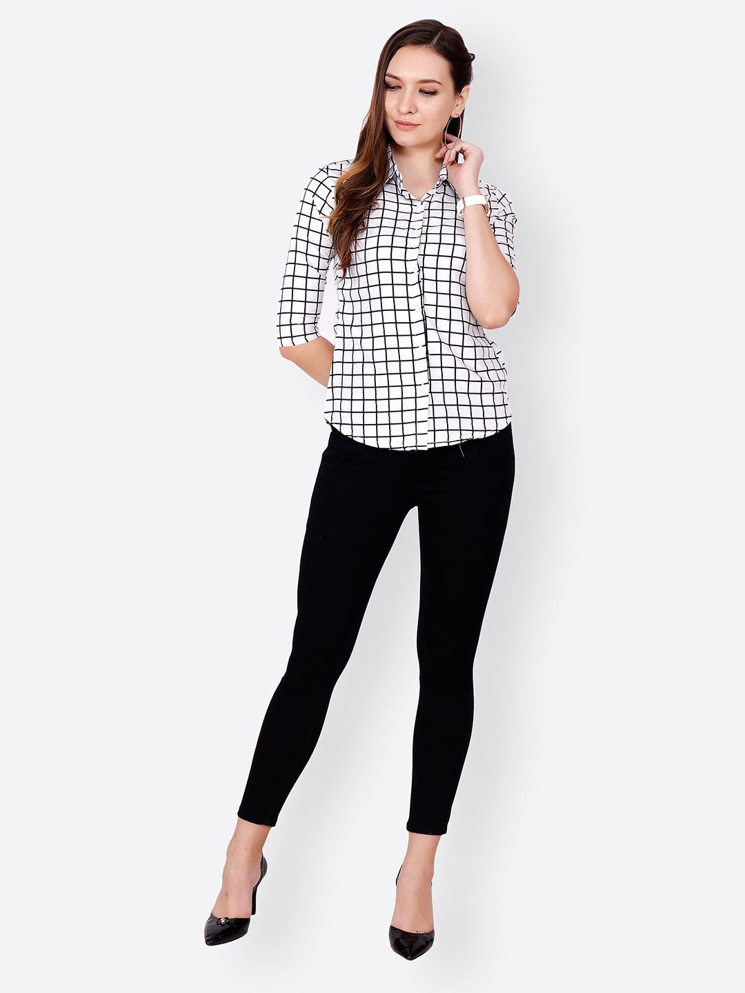 SCORPIUS WHITE CHECKERED SHIRT