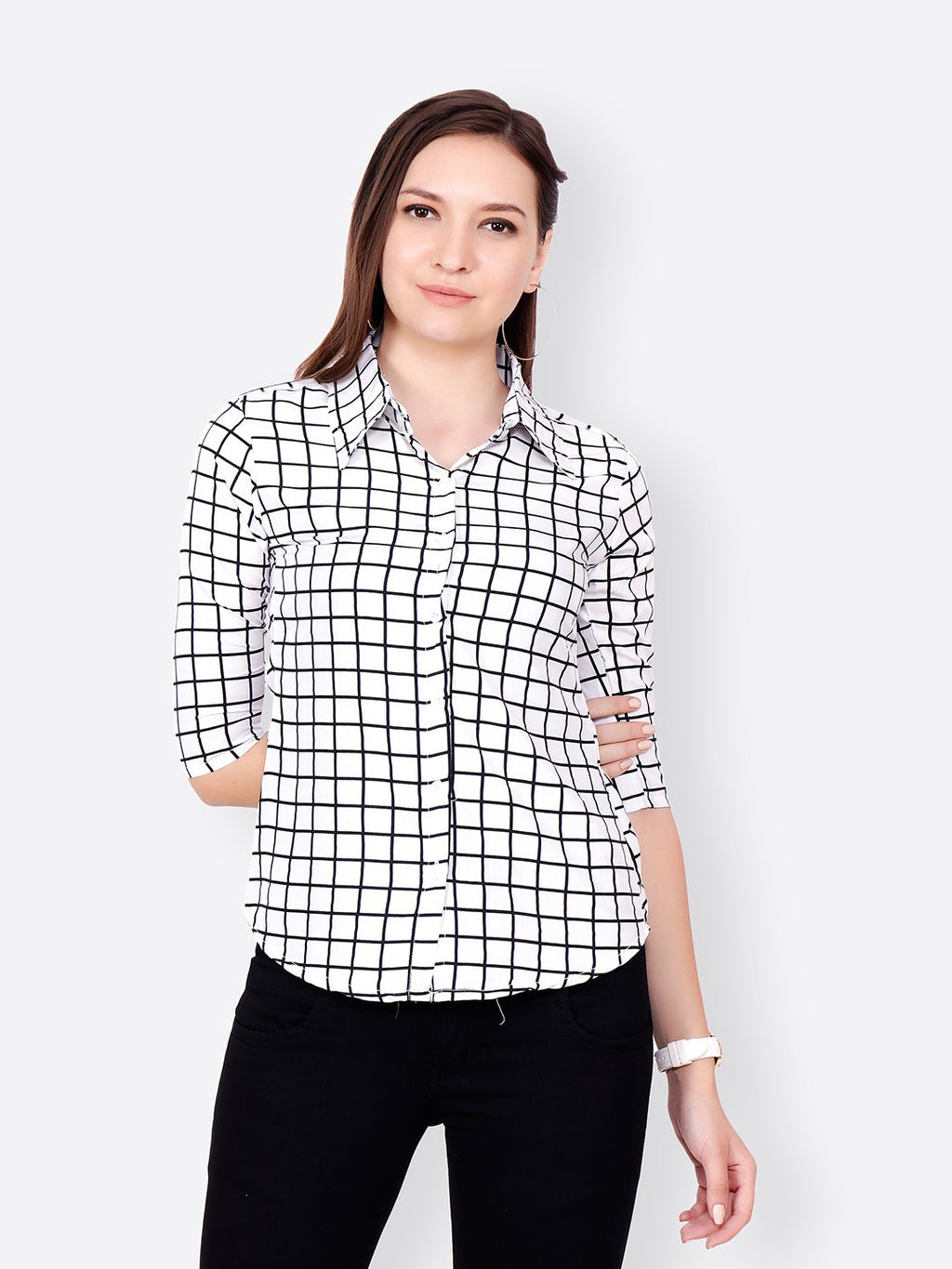 SCORPIUS WHITE CHECKERED SHIRT