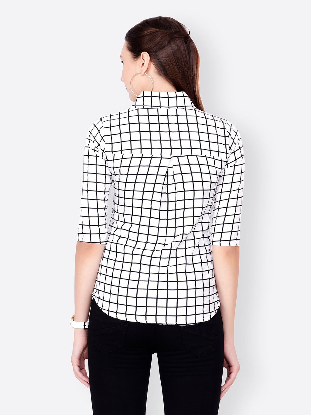 SCORPIUS WHITE CHECKERED SHIRT
