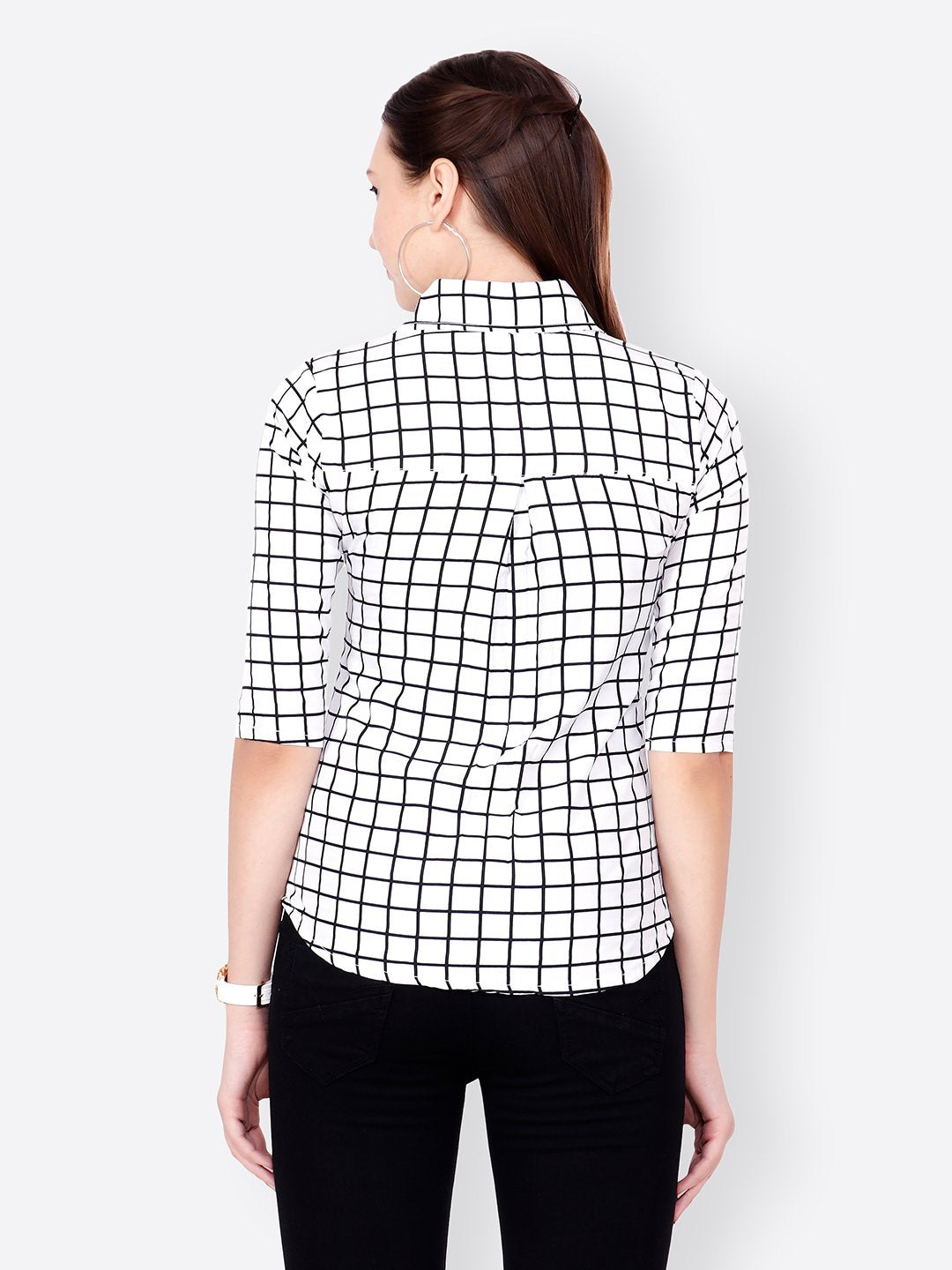 SCORPIUS WHITE CHECKERED SHIRT