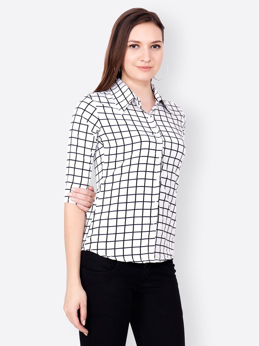 SCORPIUS WHITE CHECKERED SHIRT