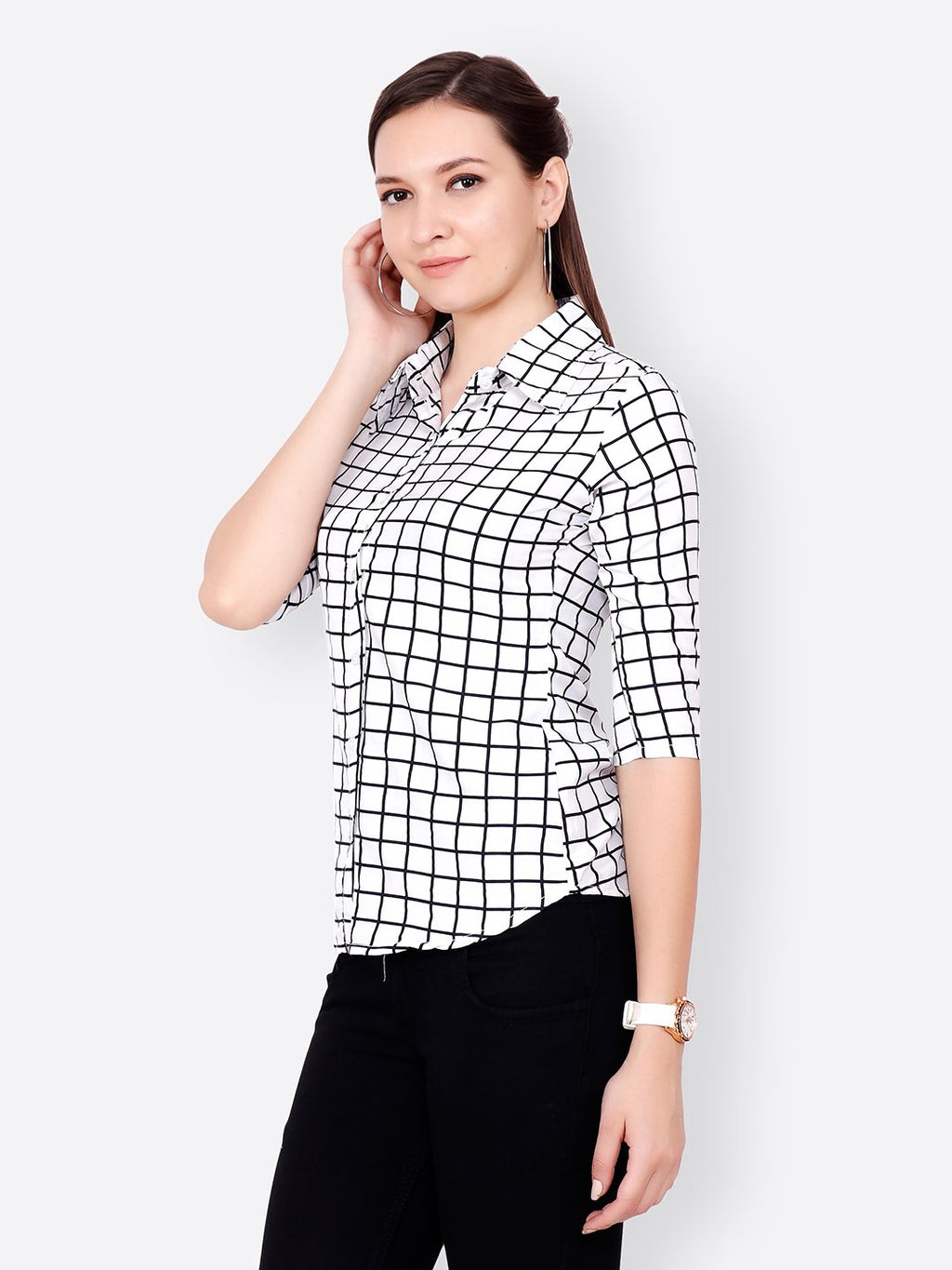 SCORPIUS WHITE CHECKERED SHIRT