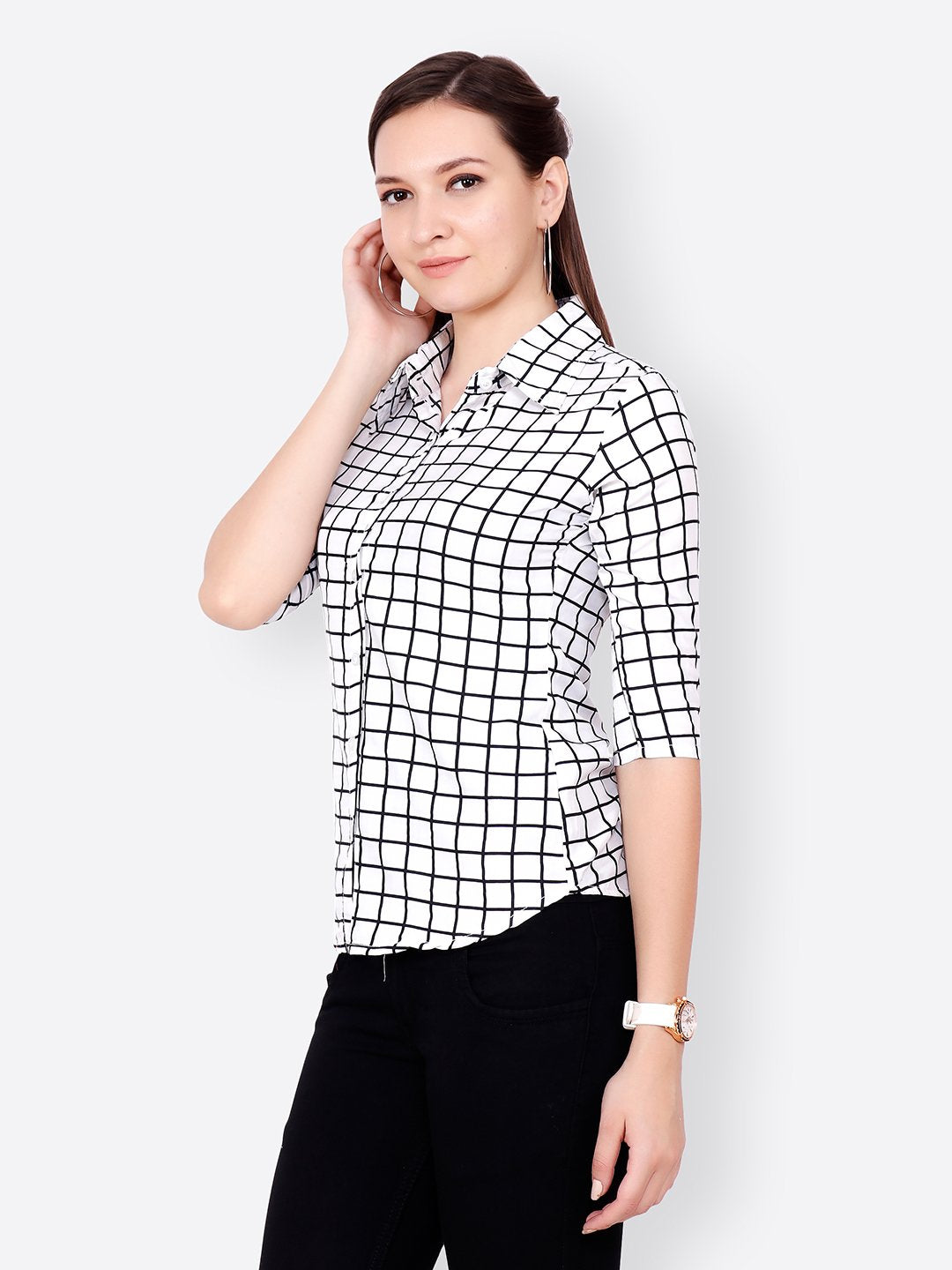 SCORPIUS WHITE CHECKERED SHIRT