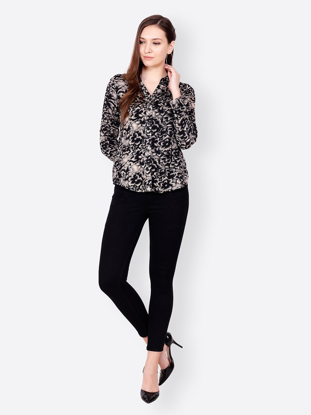 SCORPIUS BLACK PRINTED SHIRT