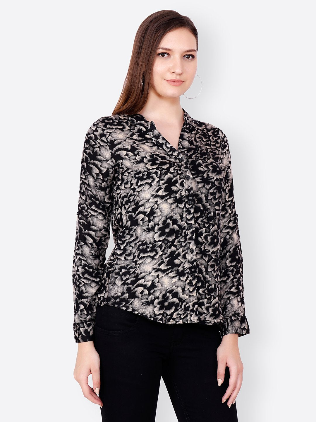 SCORPIUS BLACK PRINTED SHIRT