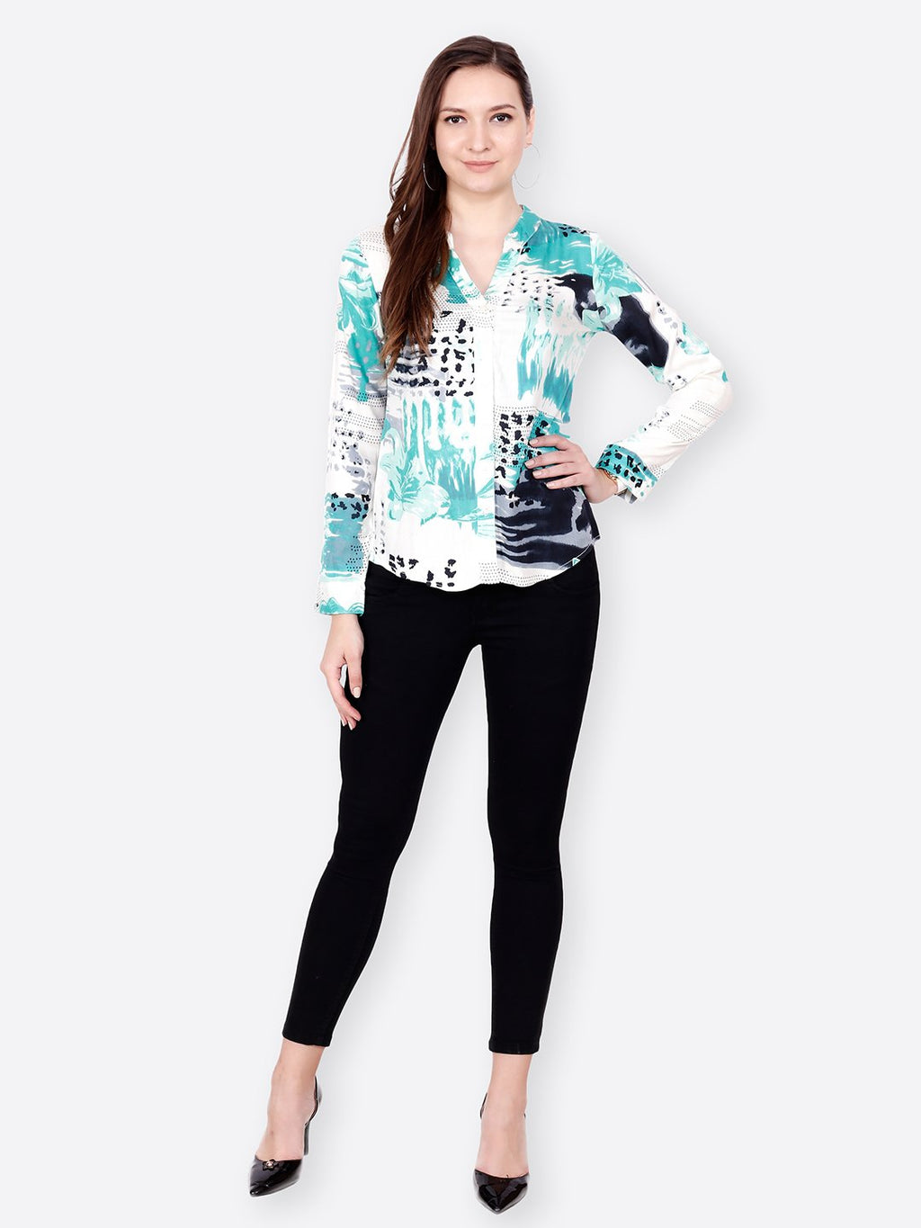 SCORPIUS GREEN PRINTED  SHIRT