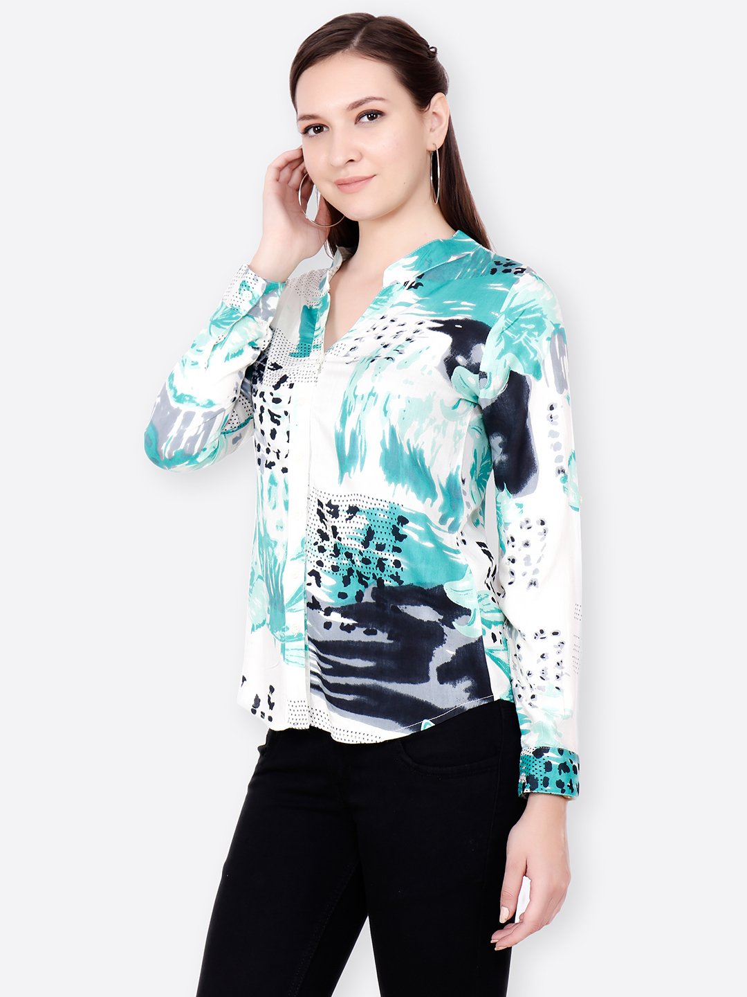 SCORPIUS GREEN PRINTED  SHIRT