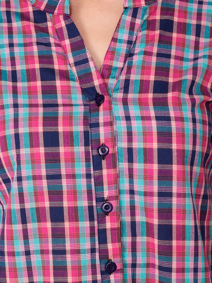 SCORPIUS PURPLE CHECK SHIRT