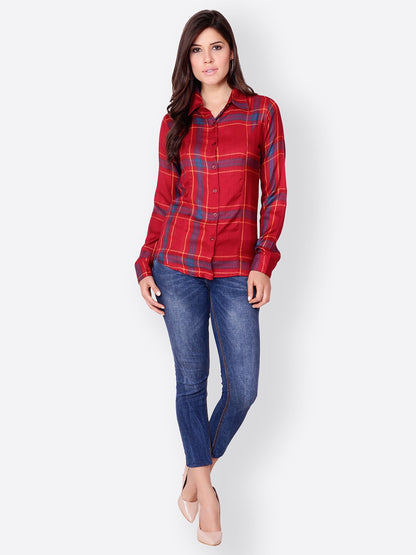 SCORPIUS RED CHECK SHIRT