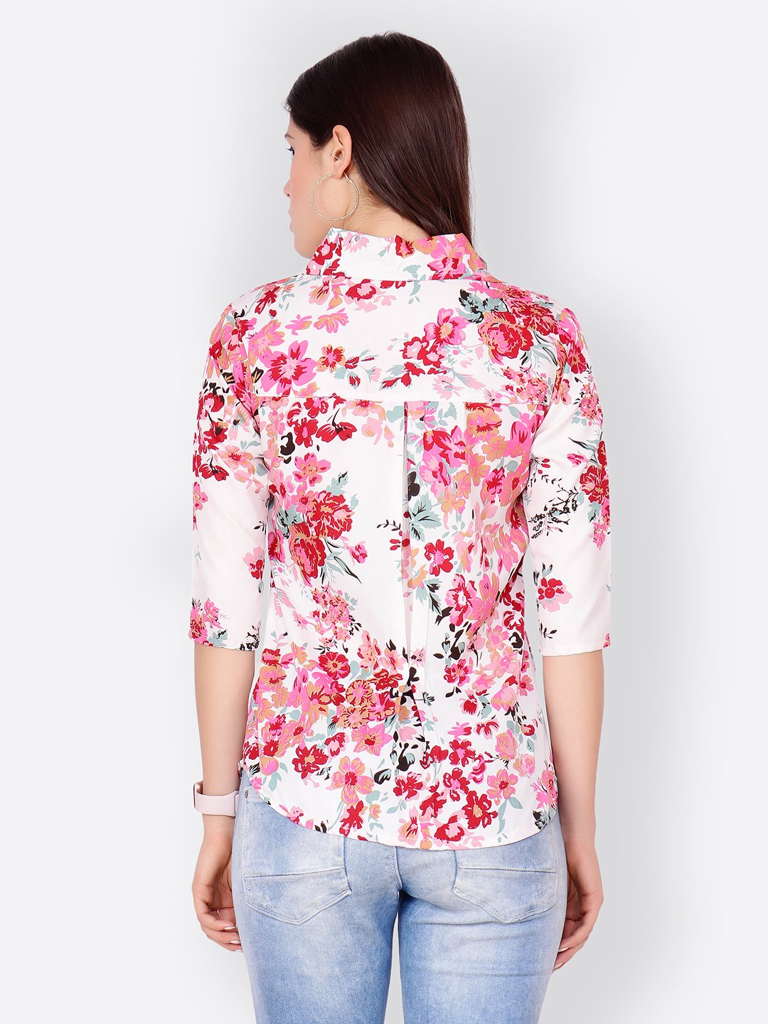 SCORPIUS WHITE FLORAL SHIRT