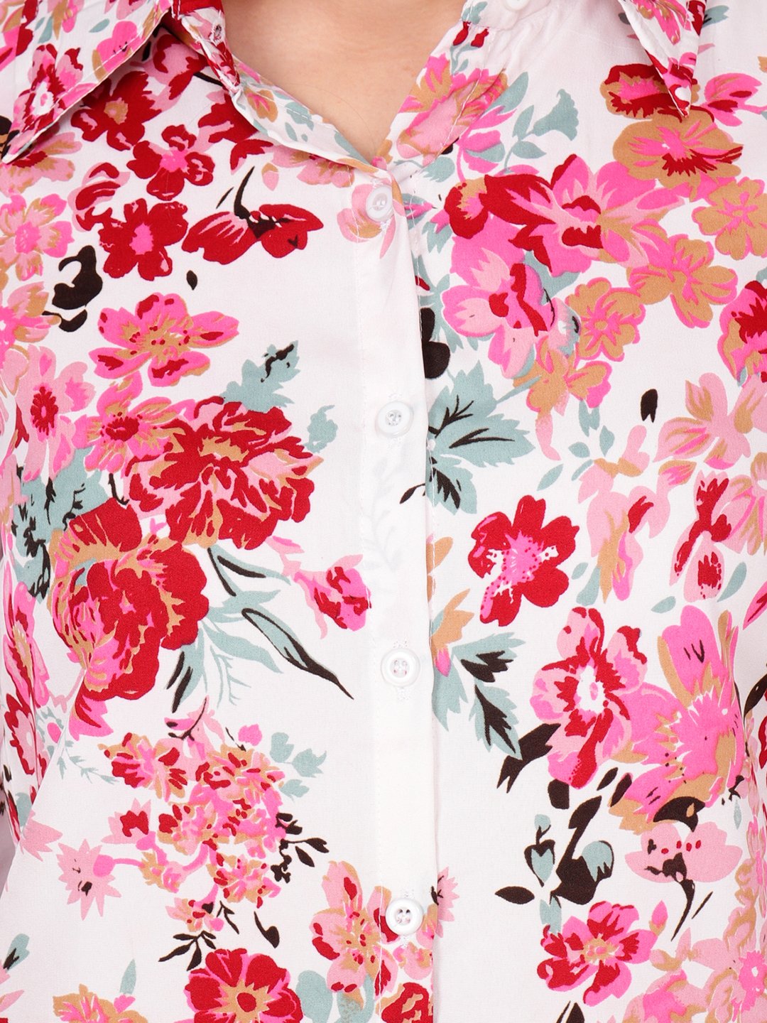 SCORPIUS WHITE FLORAL SHIRT