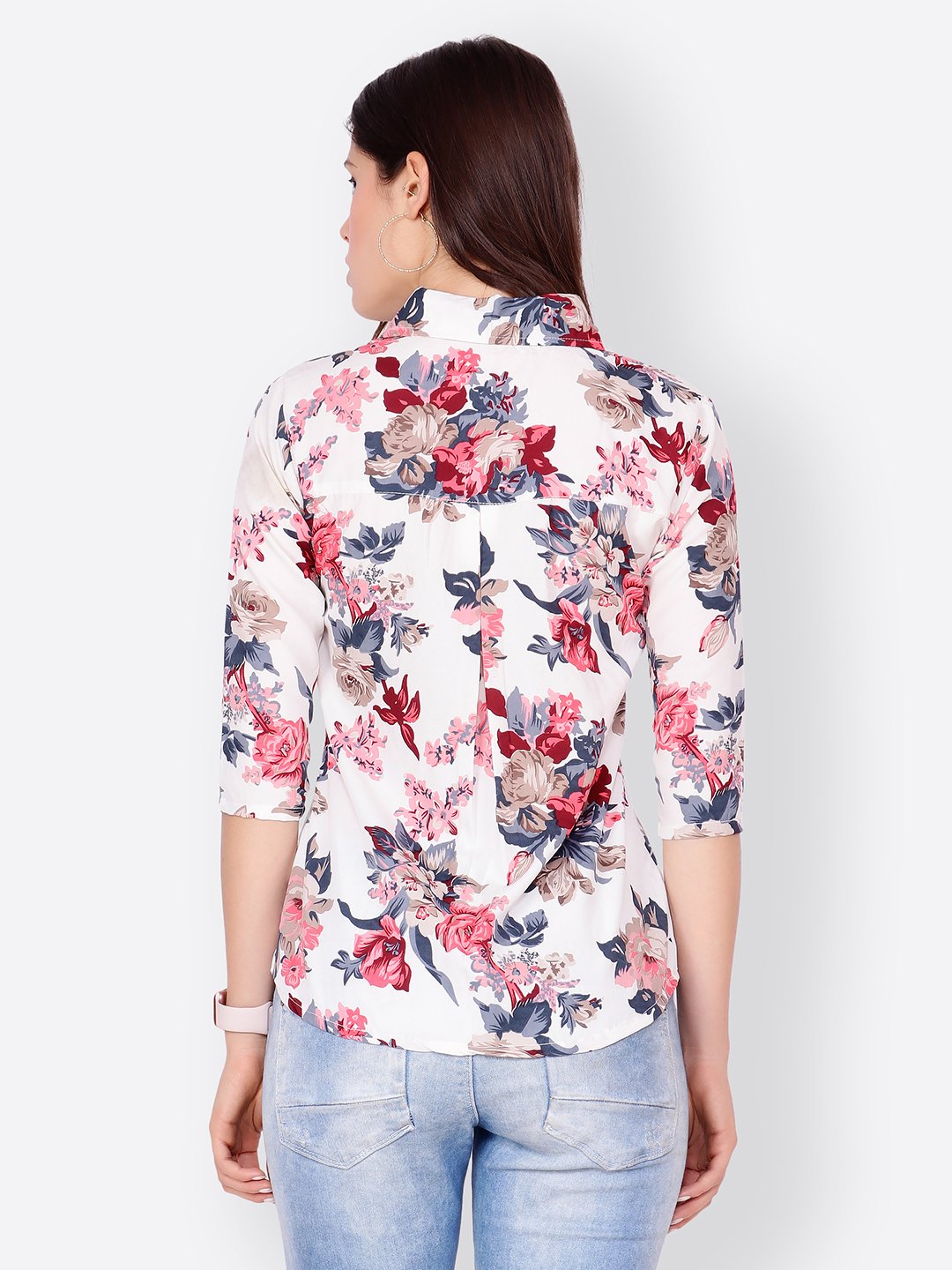 SCORPIUS WHITE FLORAL SHIRT