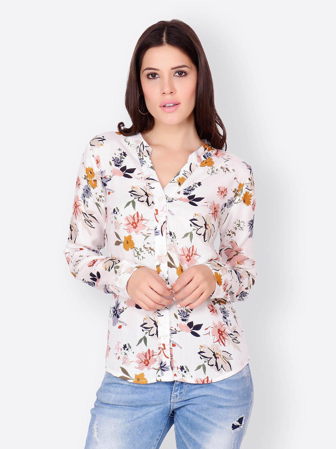 SCORPIUS Off-White Printed Shirt