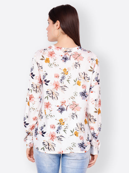 SCORPIUS Off-White Printed Shirt
