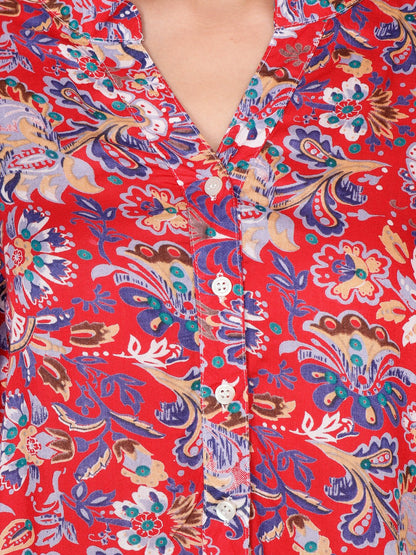 SCORPIUS RED PRINTED SHIRT