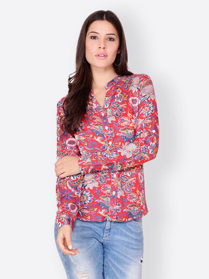 SCORPIUS RED PRINTED SHIRT