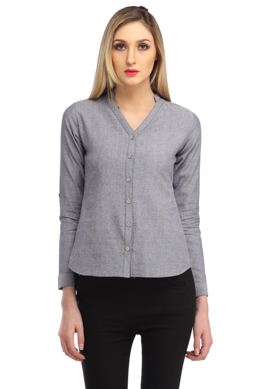 Grey Solid Shirt