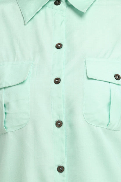Green Solid Shirt