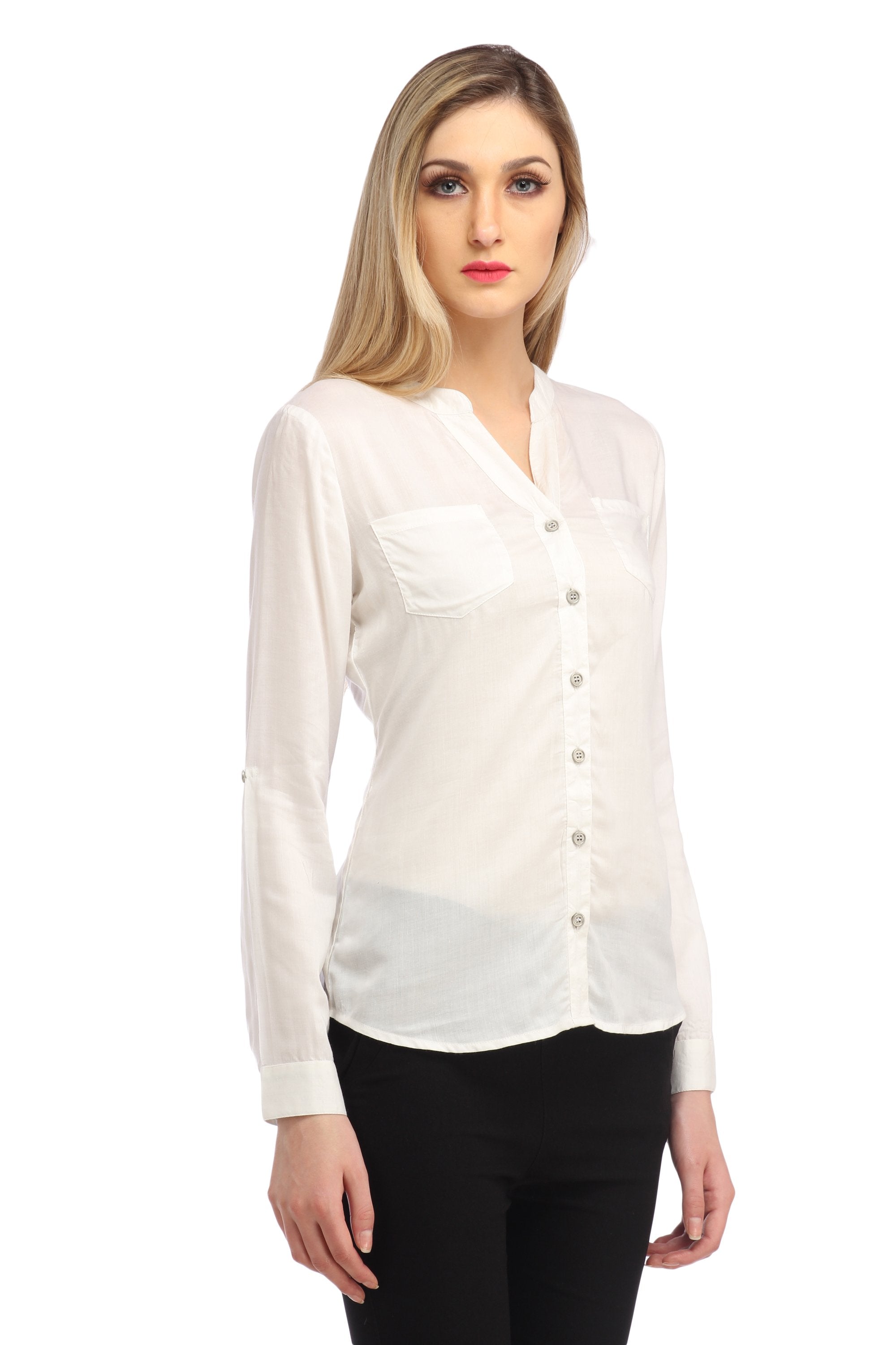White Solid Shirt