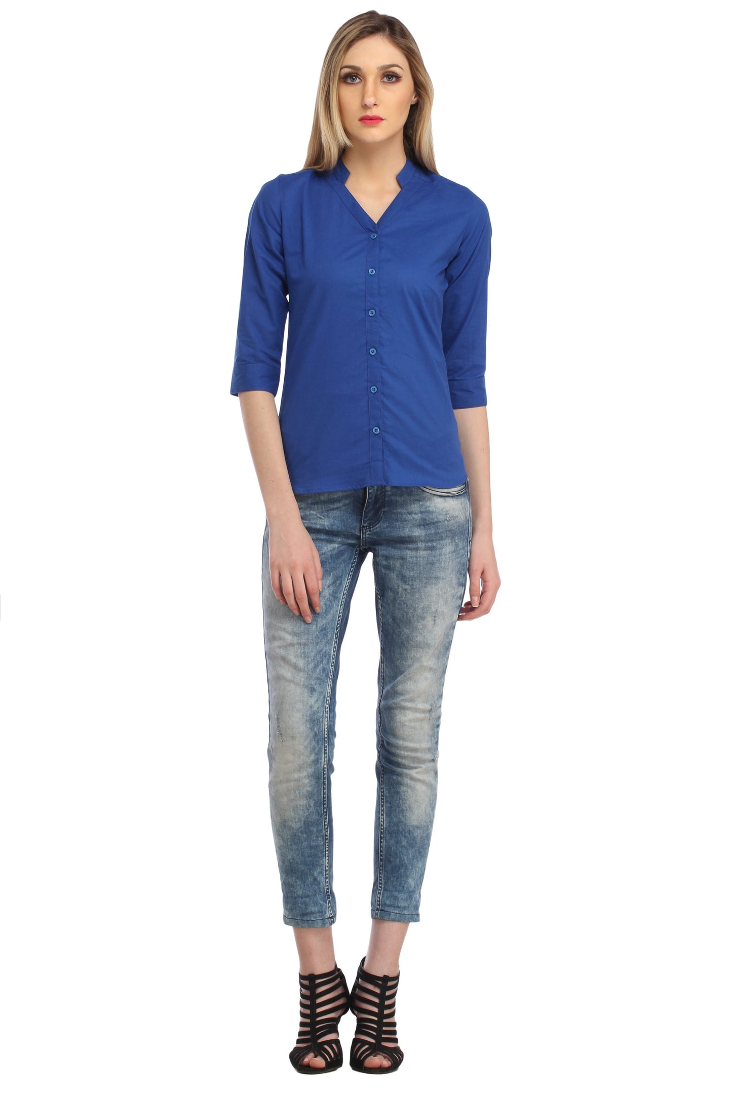 Blue Solid Shirt