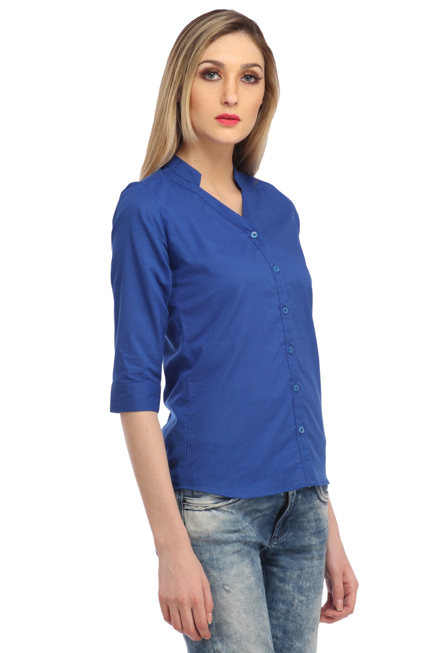 Blue Solid Shirt