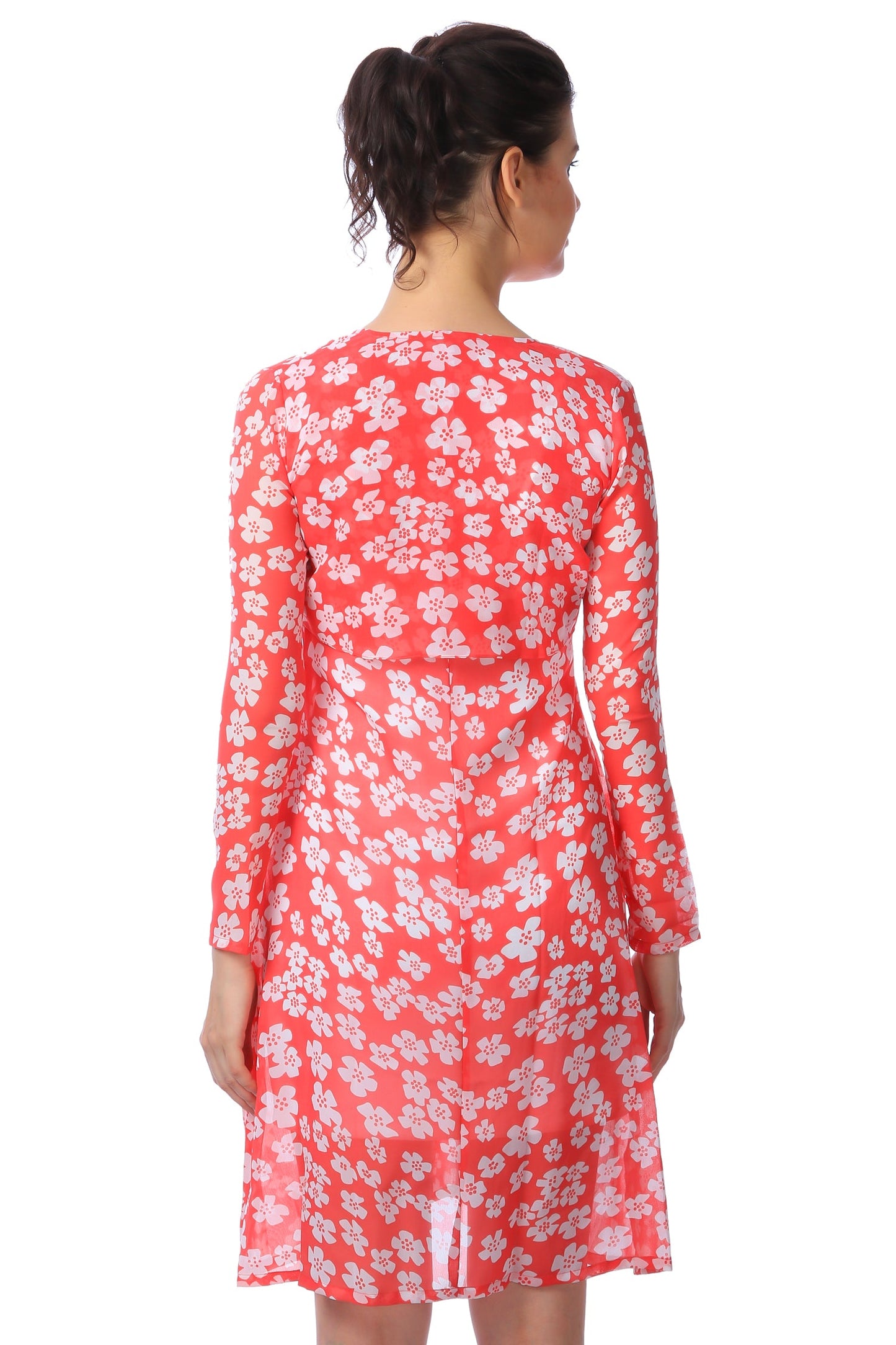 SCORPIUS Women Black Printed Open Front Shrug
