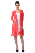 SCORPIUS Red Solid Open Front Shrug