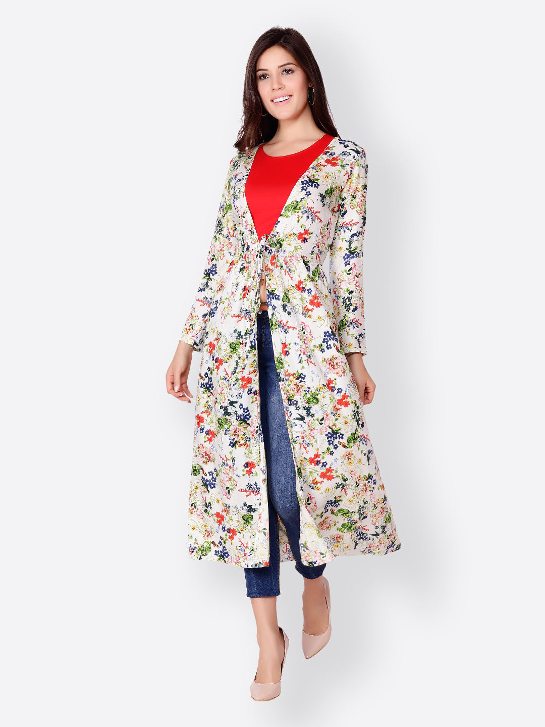 SCORPIUS Women Multicoloured Front Open Shrug
