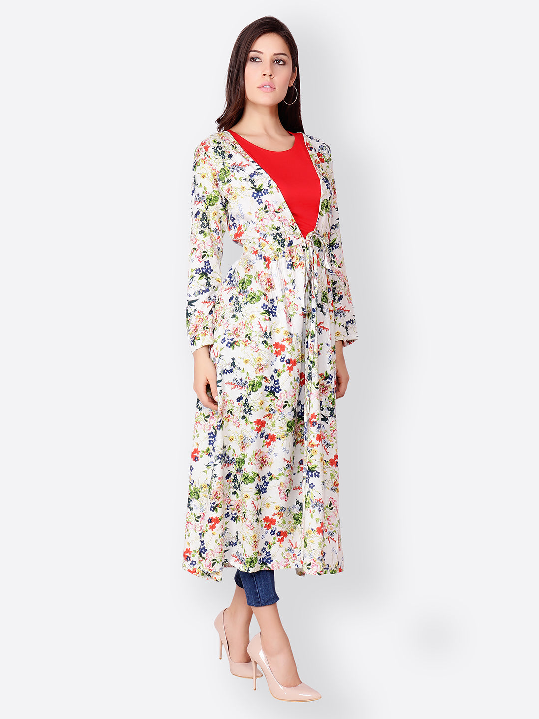 SCORPIUS Women Multicoloured Front Open Shrug