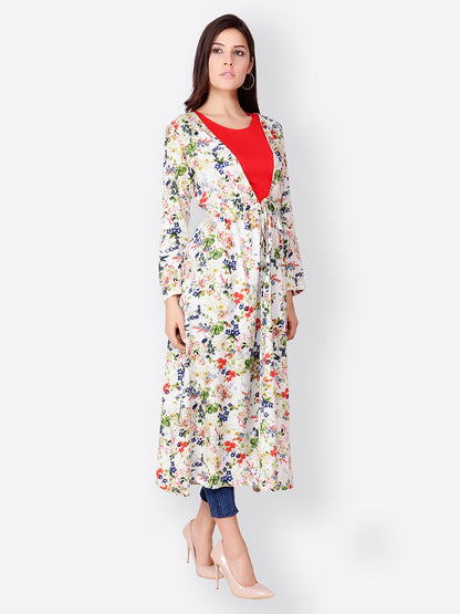 SCORPIUS Women Multicoloured Front Open Shrug