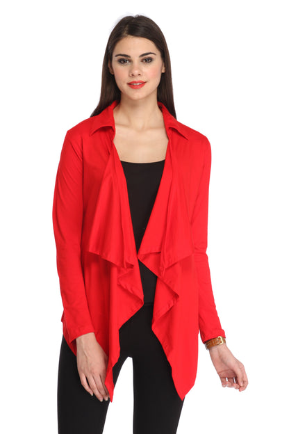 Red Solid Shrug