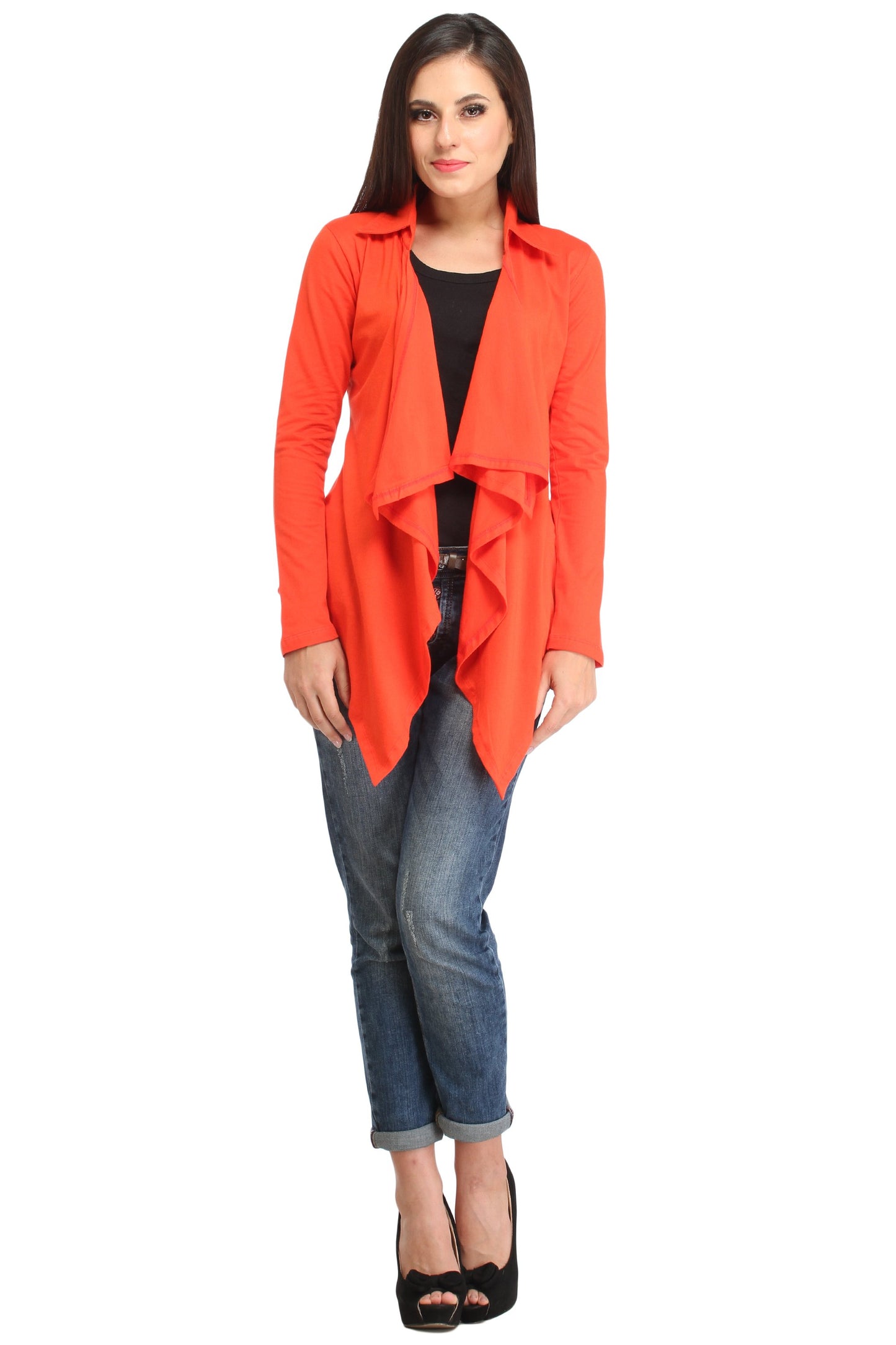 Orange Solid Shrug