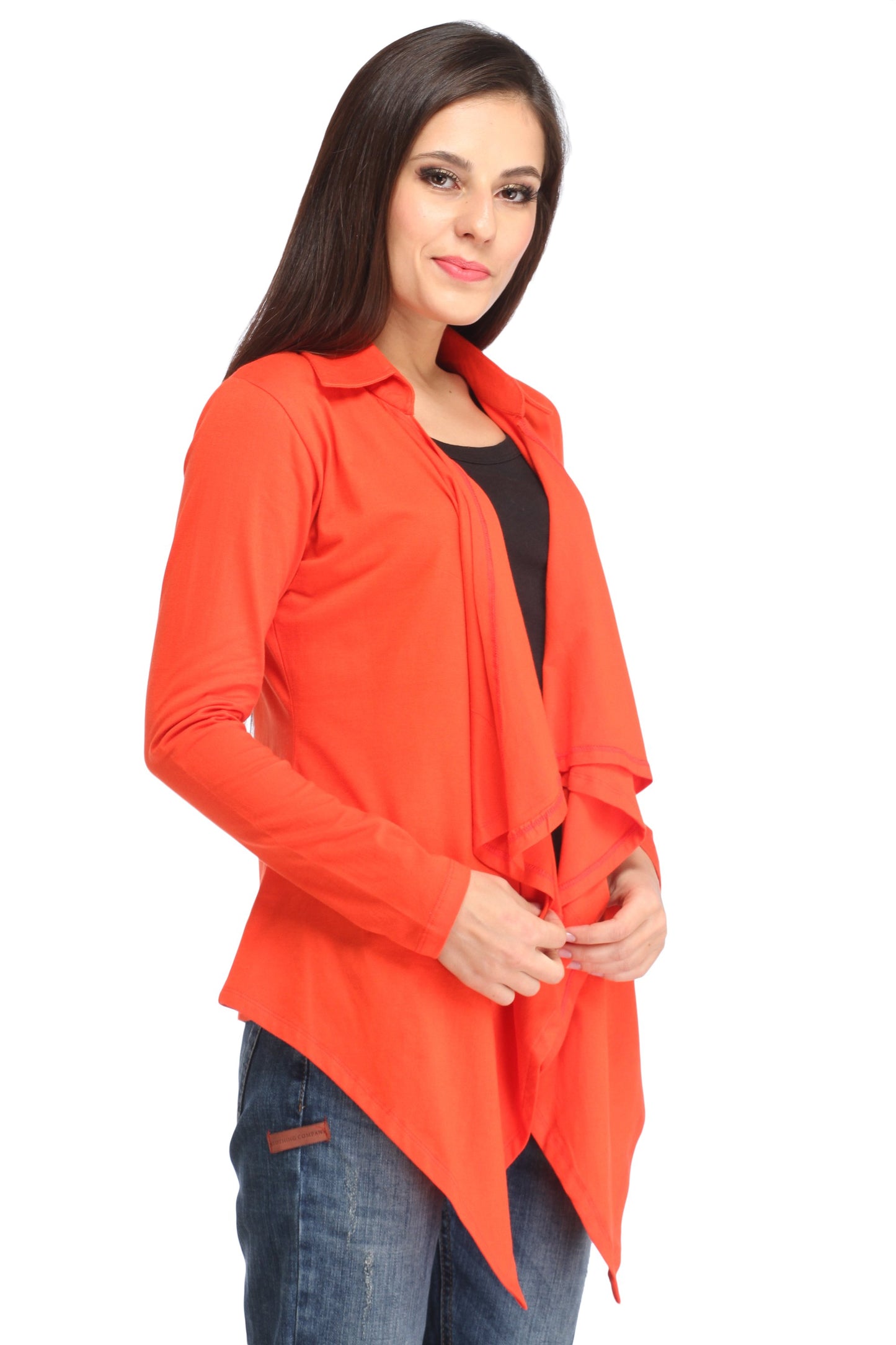 Orange Solid Shrug