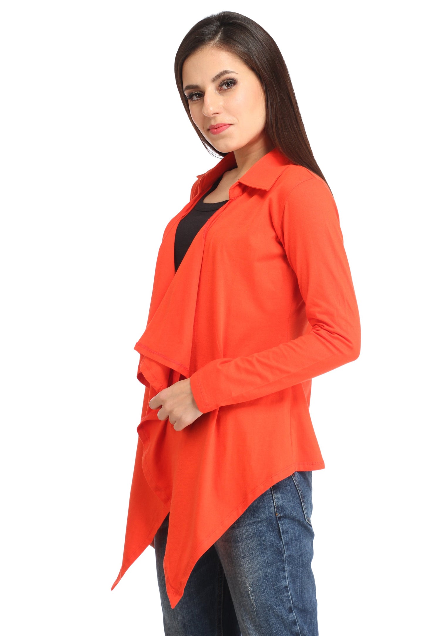 Orange Solid Shrug