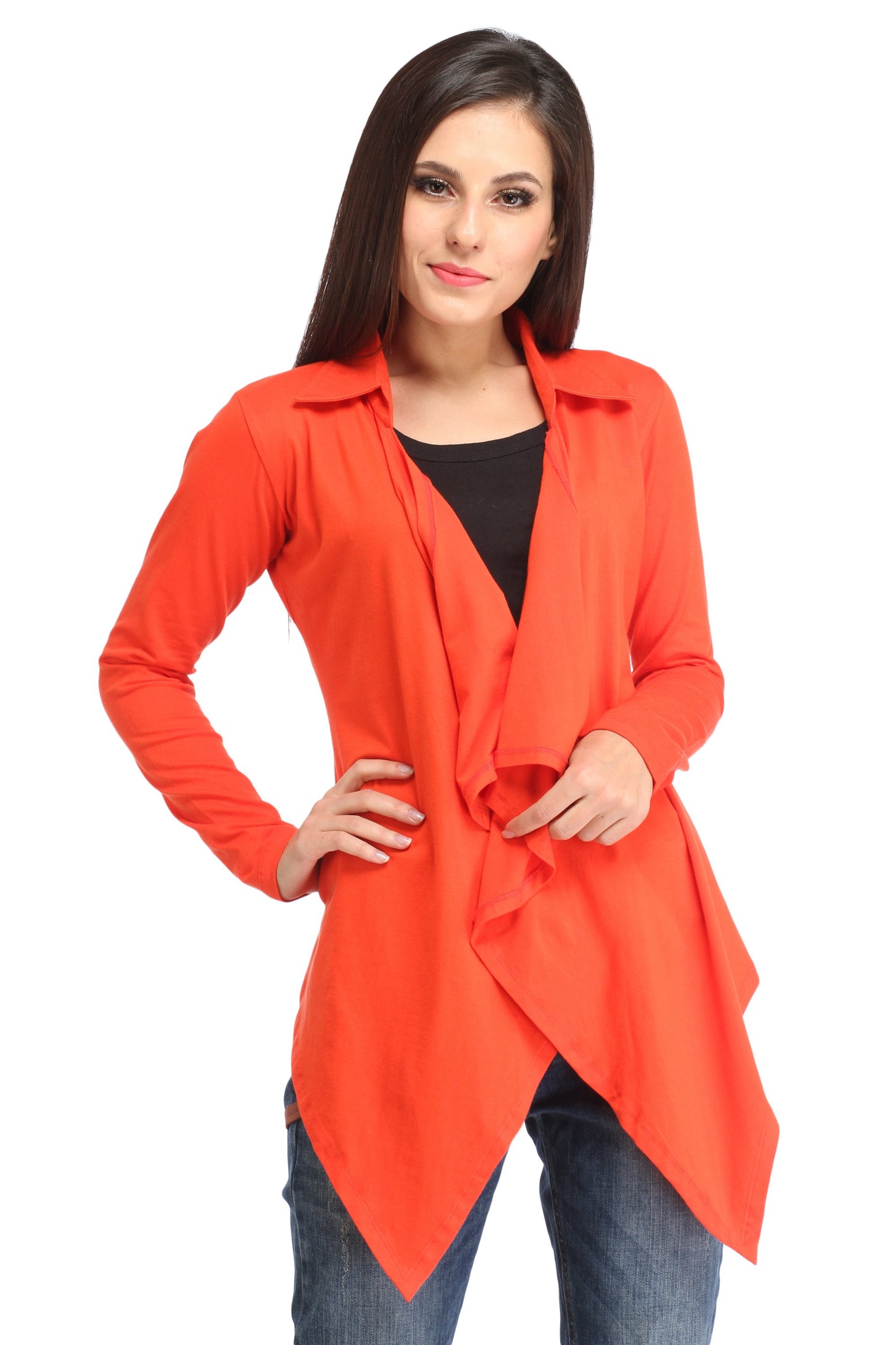 Orange Solid Shrug