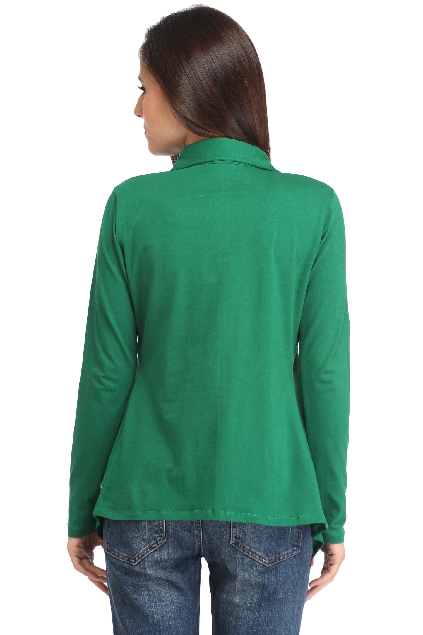 Dark Green Solid Shrug