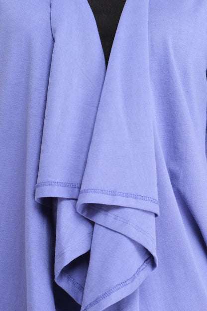 Blue Solid Shrug