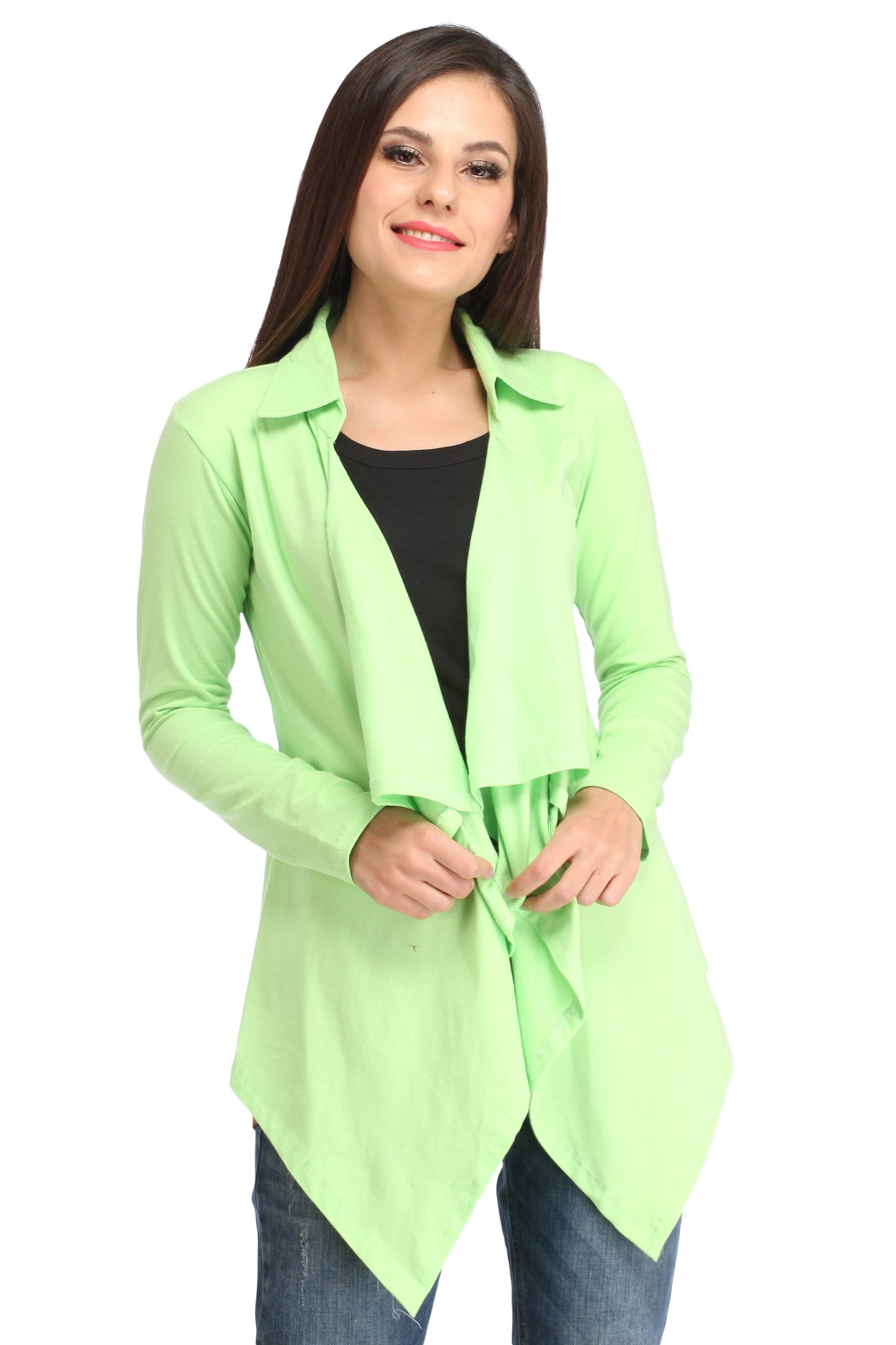 Green Solid Shrug